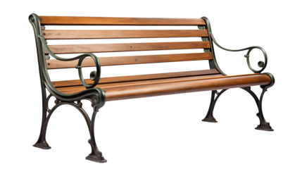 Classic Wooden Park Bench in Vintage Style Perfect for Outdoor Spaces Rustic Garden Furniture Elegant Seating Idyllic Park Setting