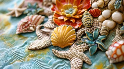 Obraz premium Beach charm designs radiate coastal beauty.