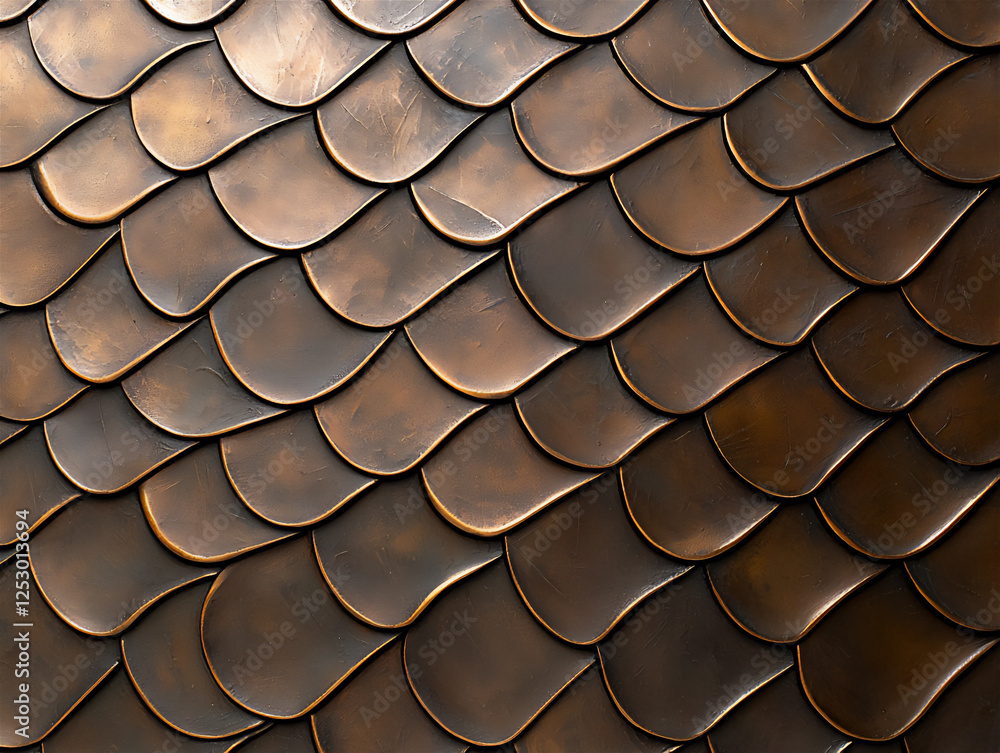 Poster hammered bronze with unique patterns