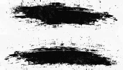 Black brushstroke textures for artistic backgrounds. Black paint strokes. Brush strokes texture. 