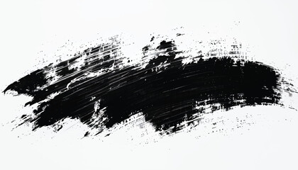 Black brushstroke textures for artistic backgrounds. Black paint strokes. Brush strokes texture. 