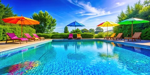 Obraz premium Summer Poolside Oasis