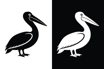 Pelican Silhouette Vector Perfect for Logos and Artwork