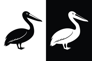 Pelican Silhouette Vector Perfect for Logos and Artwork