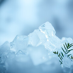 Obraz premium ice on the blue sky