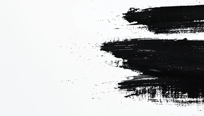 Black ink paint stroke background. Brush paint stroke background. Vector black paint  ink brush stroke  brush or texture. Grunge texture for background.