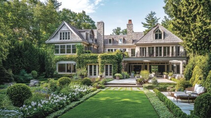 Luxury Estate Home with Lush Gardens