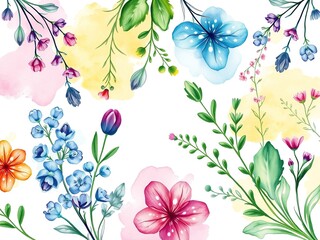 Obraz premium Watercolor Rhapsody on Painted Canvases: Enchanting Herb Portraits