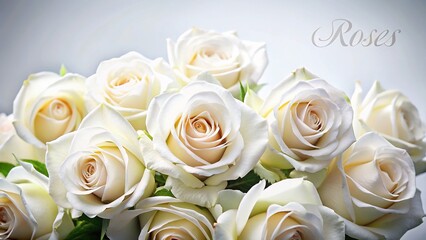 Fototapeta premium White Roses Vintage