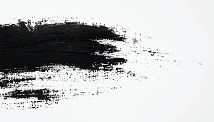 Black ink paint stroke background. Brush paint stroke background. Vector black paint  ink brush stroke  brush or texture. Grunge texture for background.
