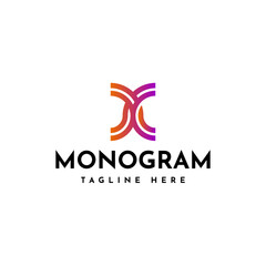 Obraz premium X Letter Logo Design Template