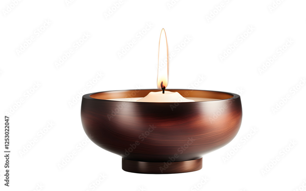 Poster A modern candle holder with a minimalist design on a empty plain background