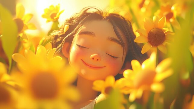 Cute summer joy graphics radiate warmth and happiness.