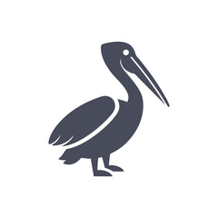 High-Quality Pelican Bird Silhouette Vector for Designers.