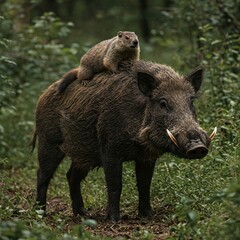 wild boar in forest