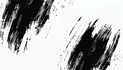 Black brushstroke textures for artistic backgrounds. Black paint strokes. Brush strokes texture. 