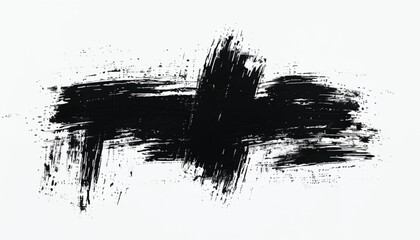 Black ink paint stroke background. Brush paint stroke background. Vector black paint  ink brush stroke  brush or texture. Grunge texture for background.