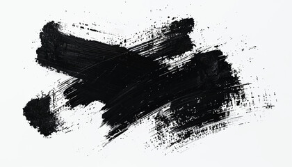 Black ink paint stroke background. Brush paint stroke background. Vector black paint  ink brush stroke  brush or texture. Grunge texture for background.