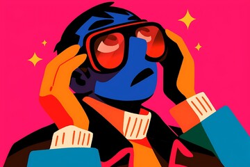 Colorful Abstract Portrait of a Person