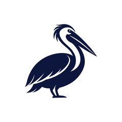 High-Quality Pelican Bird Silhouette Vector for Designers.