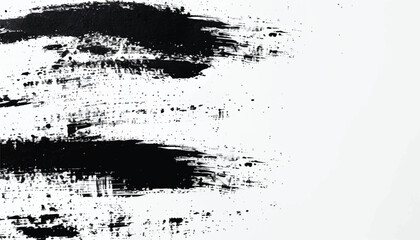 Black brushstroke textures for artistic backgrounds. Black paint strokes. Brush strokes texture. 