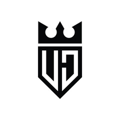 UJ monogram logo design letter text name symbol monochrome logotype alphabet character simple logo