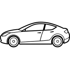 Clean and Minimal EV Line Art Graphic