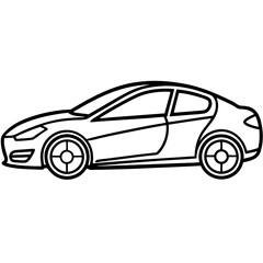 Clean and Minimal EV Line Art Graphic
