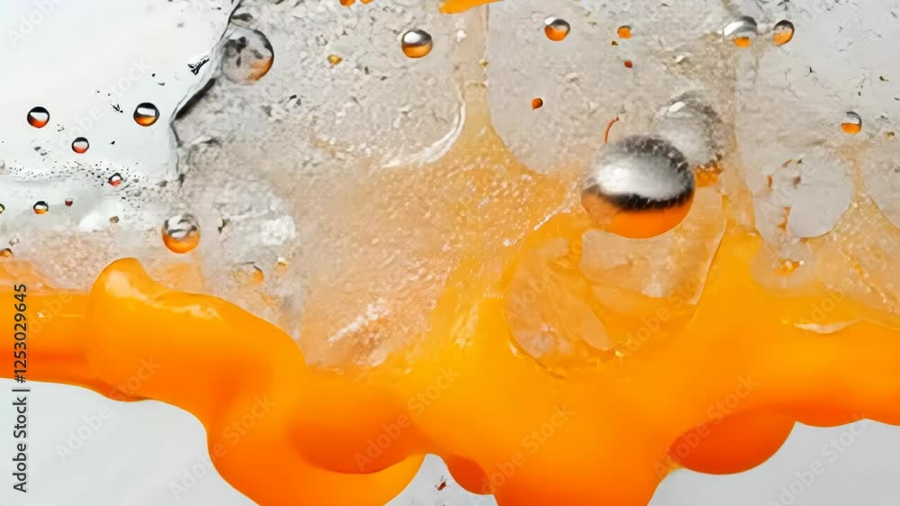 Poster dynamic contrast of flowing colors splashes across a smooth surface in a stunning artistic display. 