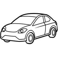 Clean and Minimal EV Line Art Graphic