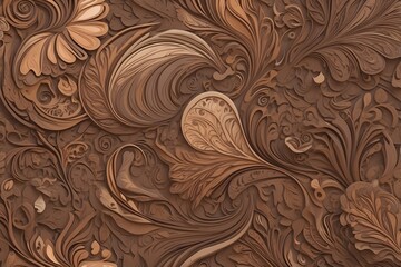 Design Hintergrund Grafik - Boho Stil - Braun