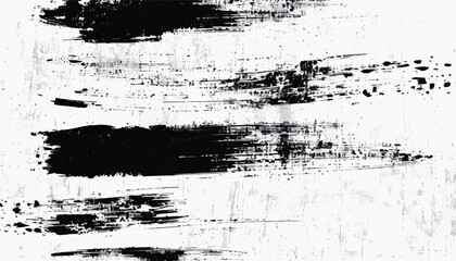 Black brushstroke textures for artistic backgrounds. Black paint strokes. Brush strokes texture. 