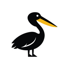 High-Quality Pelican Bird Silhouette Vector for Designers.