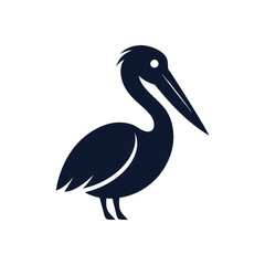 High-Quality Pelican Bird Silhouette Vector for Designers.