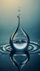 Abstract water drop logo design.