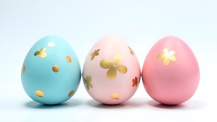 Perfect colorful handmade easter eggs isolated on a white background