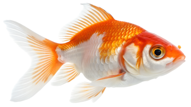 goldfish isolated on white background