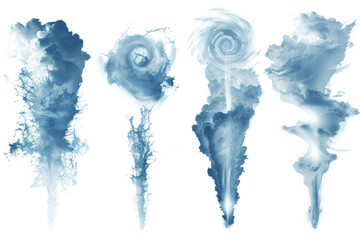 stages of tornado formation: from clouds to funnel clouds.