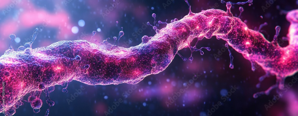 Poster Abstract Representation of Colorful Molecular Structure in Cosmic Background with Glowing Particles