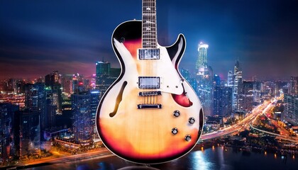 electric guitar in the city