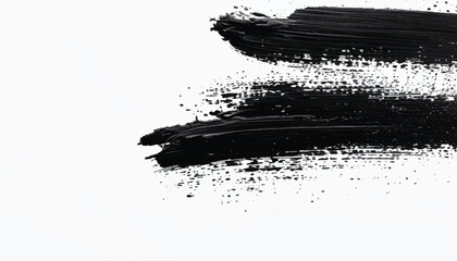 Black ink paint stroke background. Brush paint stroke background. Vector black paint  ink brush stroke  brush or texture. Grunge texture for background.