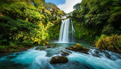 Obraz premium small waterfall in the forest