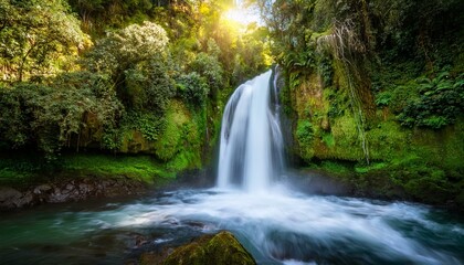 Obraz premium small waterfall in the forest
