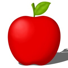 red apple isolated on white, red apple with leaf, red apple vector illustration, apple, fruit, red apple fruit, apple on white background, apple illustration, apple illustration with shadow on white