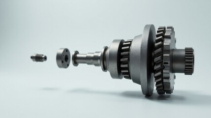 Precision Engineered Gear Assembly Components A Detailed View of Interlocking Metal Parts