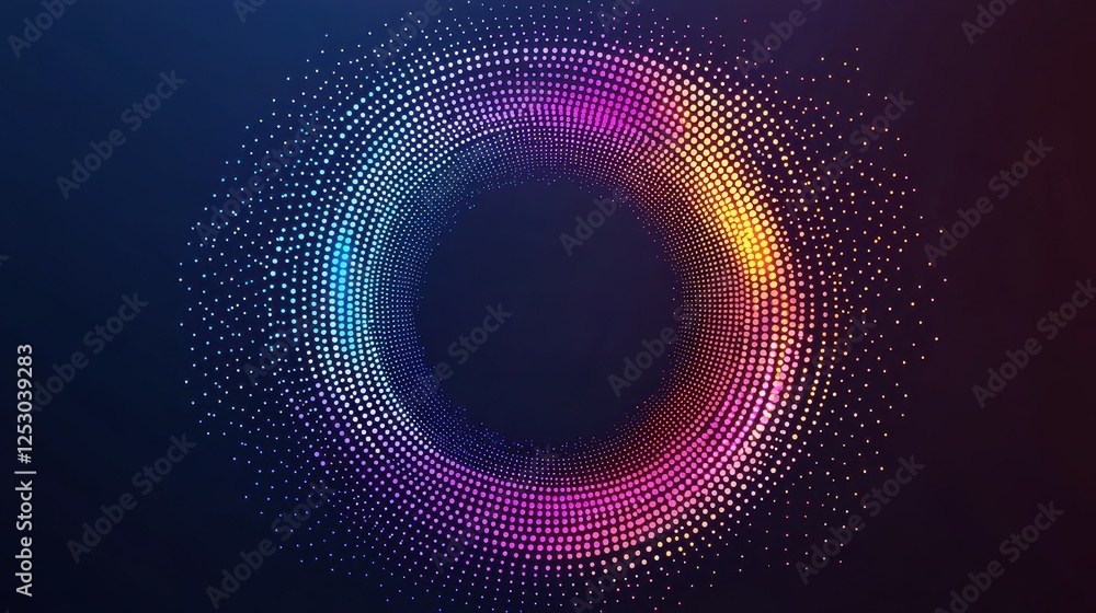 Aufkleber dynamic colorful dot pattern abstract art digital design modern graphics close-up view vibrant aesth