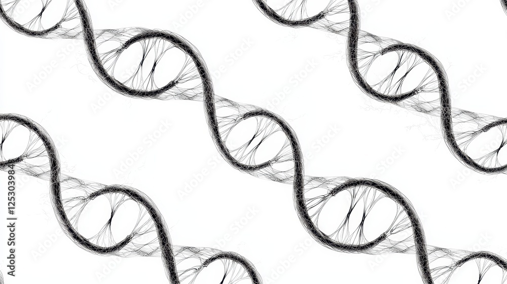 Poster exploring genetic patterns abstract visualization of dna structures in a modern art setting