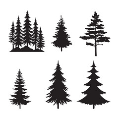 Black and white tree vector