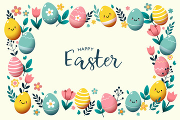 Celebrate a Joyful Easter filled with Colorful Eggs, Beautiful Flowers, and Cheerful Moments
