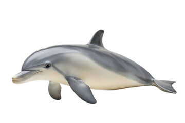 Fototapeta premium Realistic Dolphin Figurine on Transparent Background